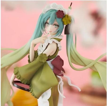 New Hatsune Miku Matcha Parfait Heterochromatic Figure Toy Japanese Anime Character