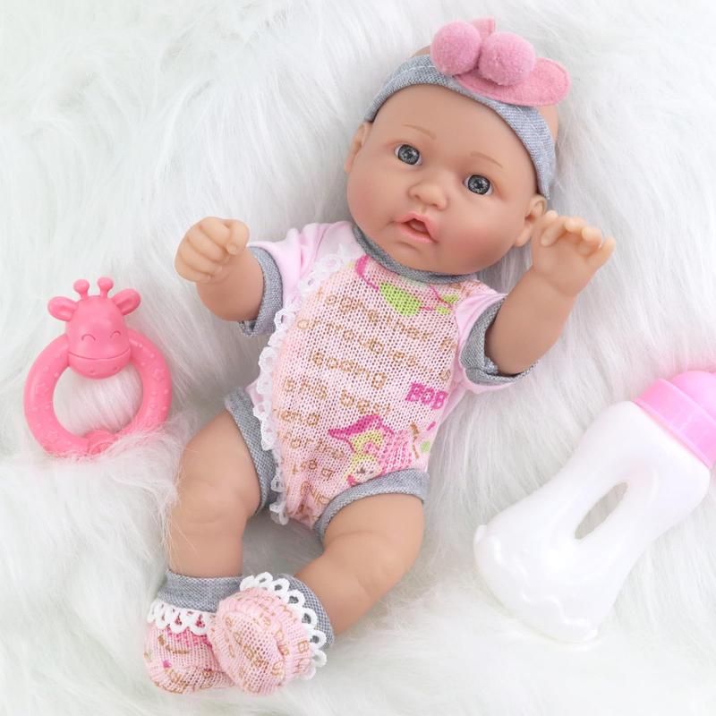 10 Inch Baby Doll with Doll Clothes and Accessories Set, Gift Set with 10