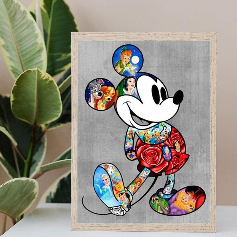 5D Diamond Arts Colorful Painting Kit, Cartoon Mouse Pattern DIY Diamond Arts Colorful Painting without Frame, Handmade Craft Art Kit