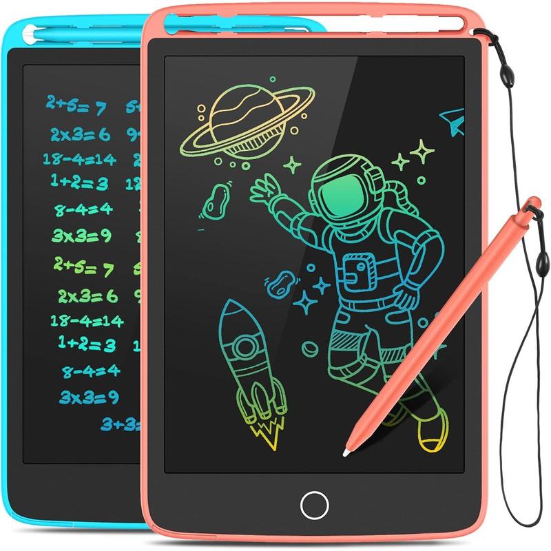 2 Pack LCD  Writing Board Doodle Board for Drawing Travel Memo, Back to School Birthday Gift Toys for , 8.5 Inch (Blue+Pink)