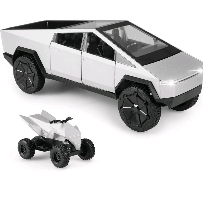 Tesla Cybertruck 1:32 Scale Toy Car with Lights and Music: Ideal Gift for Kids Who Dream Big and Love Adventure on Their Playgrounds!