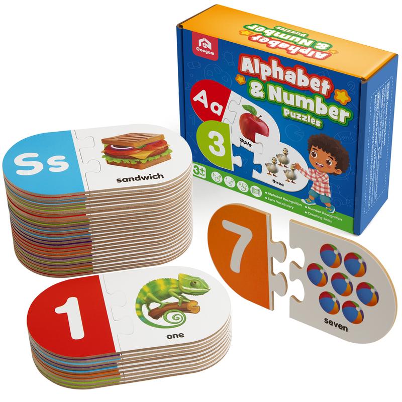 Alphabet Number Matching Cards, 36pcs Letter Number Sight Words Matching Game Learning Activities for Kids