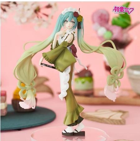 New Hatsune Miku Matcha Parfait Heterochromatic Figure Toy Japanese Anime Character