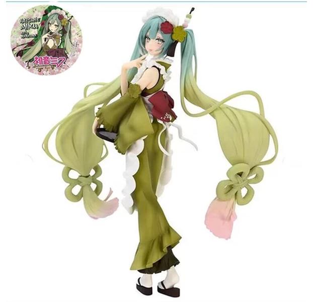 New Hatsune Miku Matcha Parfait Heterochromatic Figure Toy Japanese Anime Character