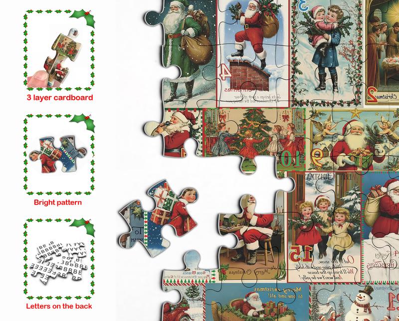 Advent Calendar Puzzles 1000 Pieces, Christmas Countdown Jigsaw Puzzles, Puzzles for Home Decor christmas advent christmas decorations