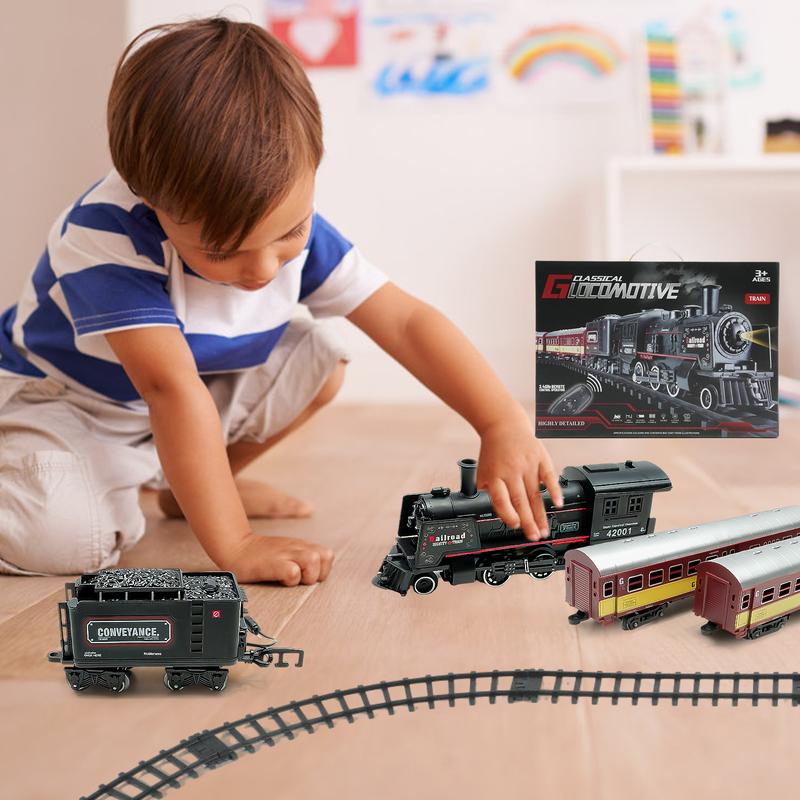 Christmas Remote Control Train, Christmas Gifts Train Toys for Boys with Smokes, Lights and Sound