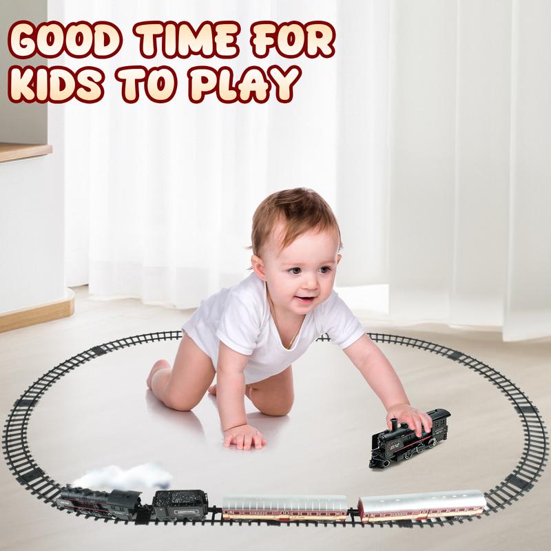 Christmas Remote Control Train, Christmas Gifts Train Toys for Boys with Smokes, Lights and Sound