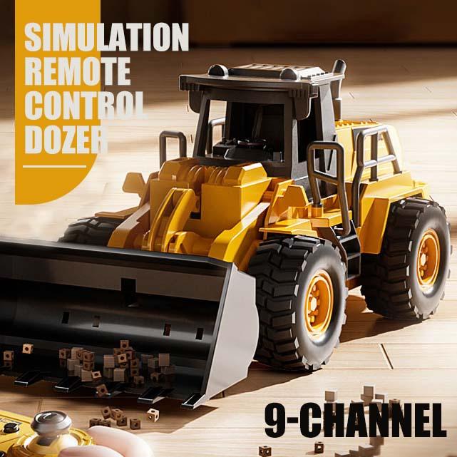 RC Construction Truck, 2.4G High Tech 11 Channels RC Excavator Dump Trucks Bulldozer Alloy Plastic Engineering Vehicle Electronic Toys