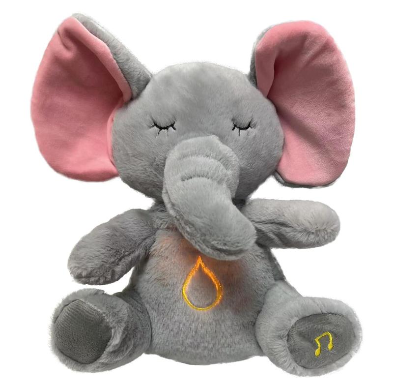 Anxiety Relief Plush Animal Breathing Relief Plush Animal Baby Sound Machine with Sensory Details Music Lights and Rhythmic Breathing Movements