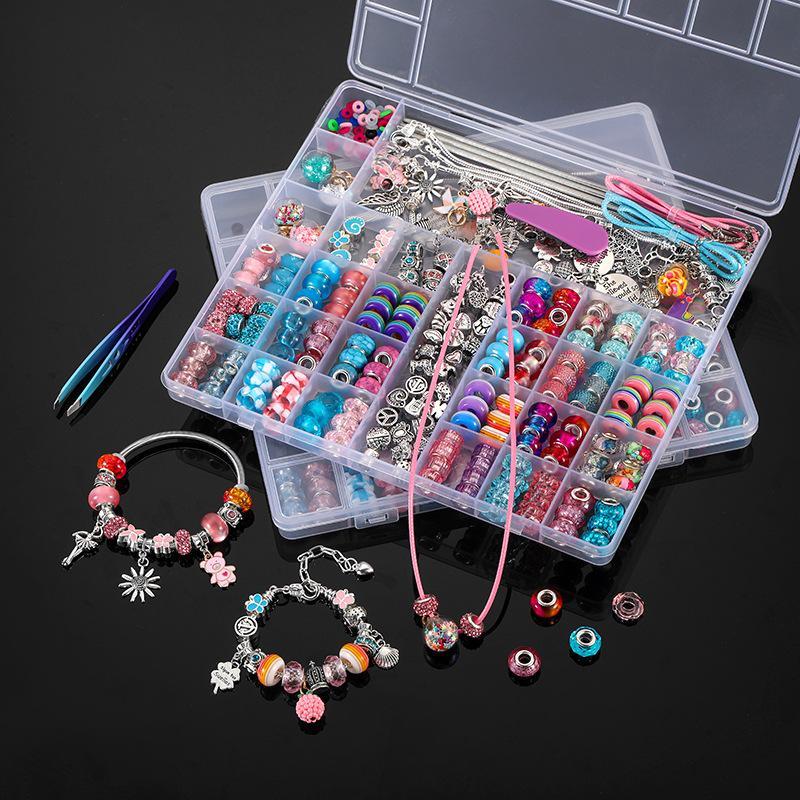 Creative Beads Charm Kit for Jewelry Making, 242pcs set DIY Fashion Handmade Beading Supplies with Storage Box, Birthday Gift for Women & Teenager, Christmas Gift