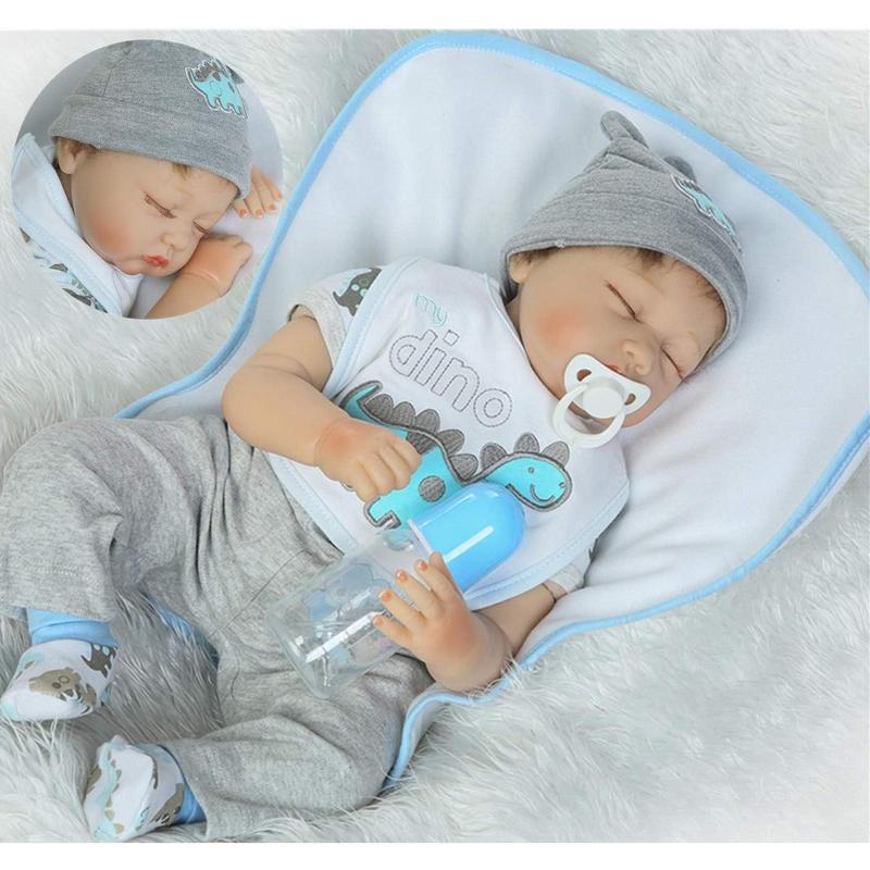 Pedolltree Reborn Baby Dolls Clothes Boy 20-22 Inch Reborn Doll Clothing Outfits Accessories 5 Pcs Sets