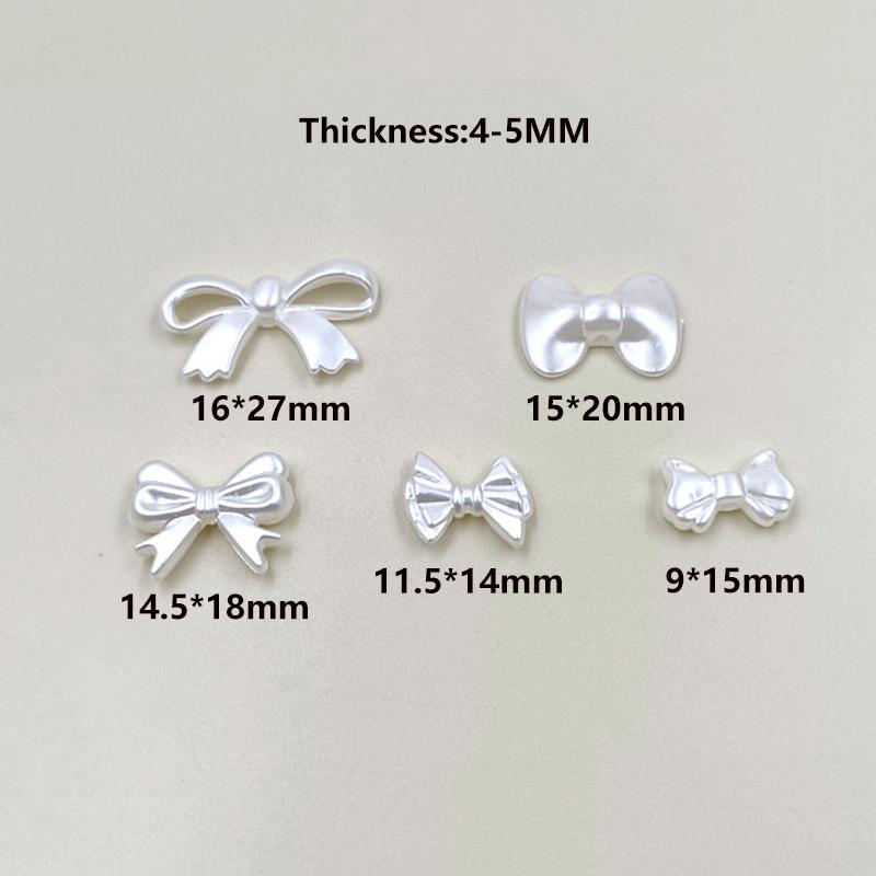 DIY Handmade ABS Ribbon Bow Acrylic Bead With Hole Bow Shape Accessories