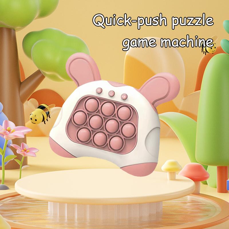 Fast Push Game, Quick Push Pop Game, Pop Pro Light Up Fidget Toys,Quick Speed Fast Push Puzzle Game Console Bubble Stress Relief Decompression Toys Handheld Game Toy for Kids 3-12 Years pop it