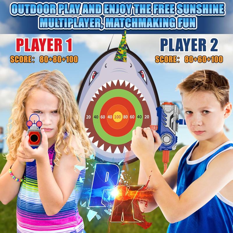 Dart Board for Kids Dart Board Toys for Ages 8-13 with Gun Sticky Balls Darts and Rings Indoor Outdoor Yard Halloween Birthday Party Games for Kids Funny Gifts for 12 Year Old Boy