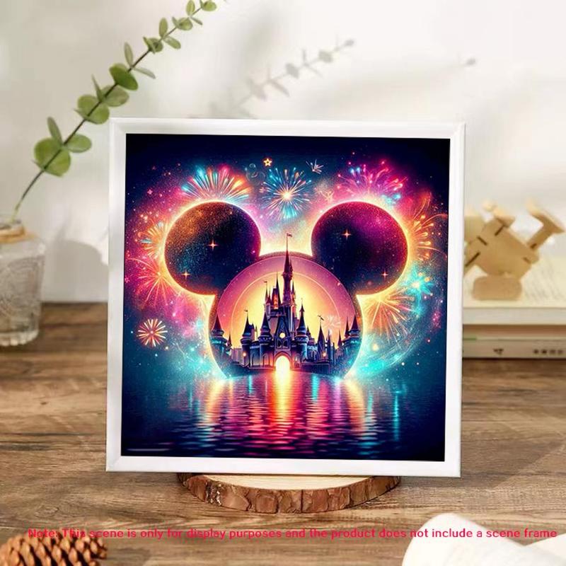 Castle Pattern Diamond Arts Colorful Painting Kit without Frame, DIY 5D Diamond Arts Crafts Kit, Wall Art Decorations for Home