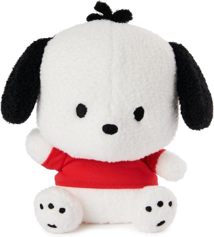 GUND Sanrio Pochacco Plush, Puppy Stuffed Animal for Ages 1 and Up, White Red, 6”