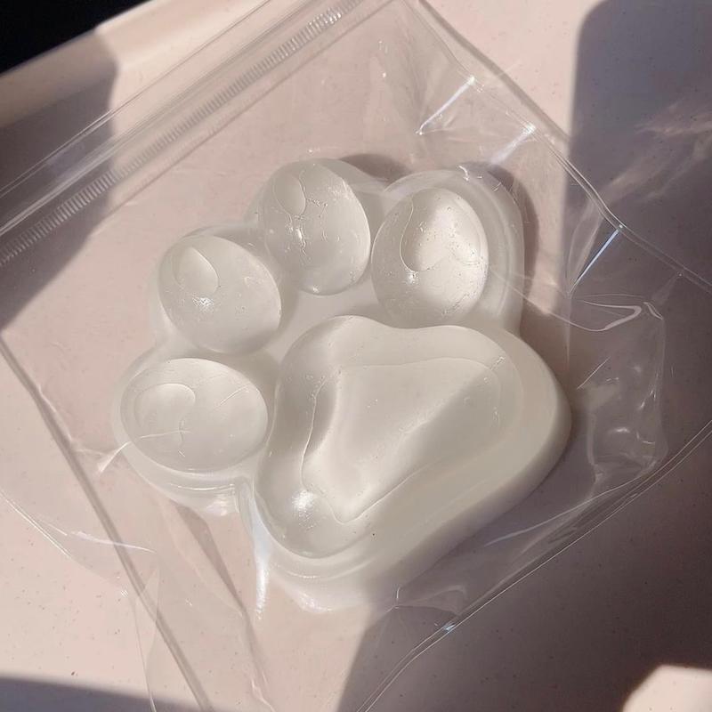  MOBECK 5” X-Large Cat Paw Taba Squishy Toy, Clear Cat Paw Squeeze Toys, Kitty Fidget Toy for Stress Relief, Pinch Toys Family Squishy for Adult Kids, Ultra Soft High Resilience Squishy Toys