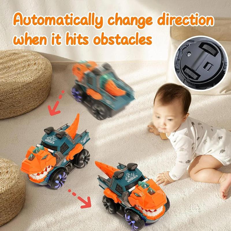 Super Cool Dinosaur Car Toy Monster Truck with Flashing Lights Music Roaring Sound,  Unique Dinosaur Car Toys Gift for 3 4 5 6 7 Year Old Boys