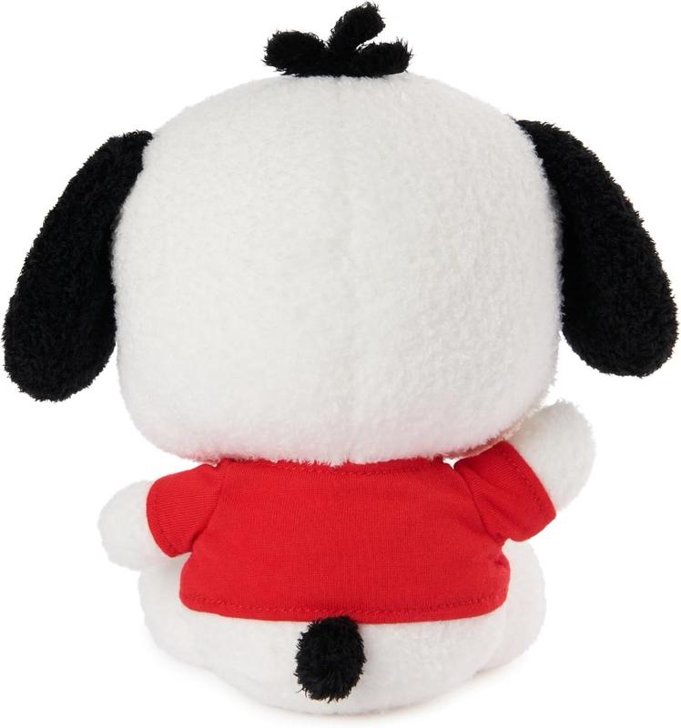 GUND Sanrio Pochacco Plush, Puppy Stuffed Animal for Ages 1 and Up, White Red, 6”