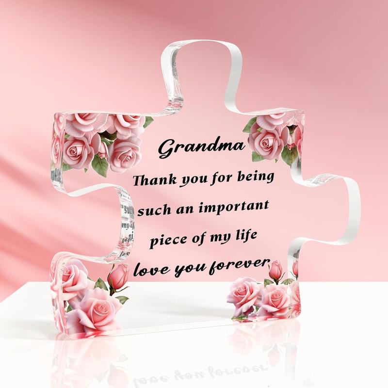 Grandma Gifts for Grandma for Grandmother Acrylic Puzzle Nana Gifts Best Grandma Grandma Birthday Gifts Great Grandma Gifts for Grandma Grandmom Nanny