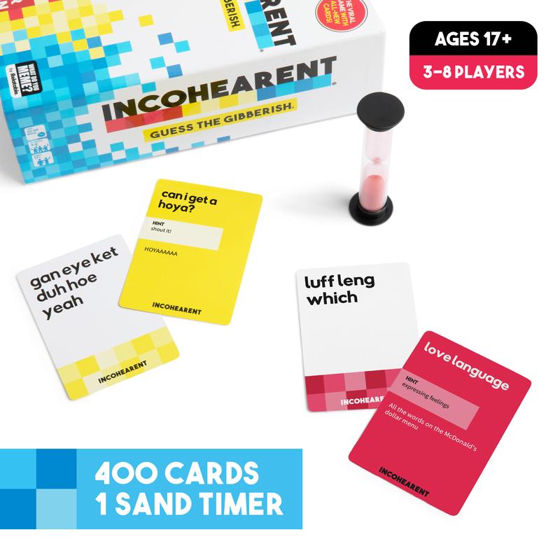 Incohearent - The Ultimate Guess The Gibberish Adult Card Game for Parties and Game Nights with Friends, Spicier Edition