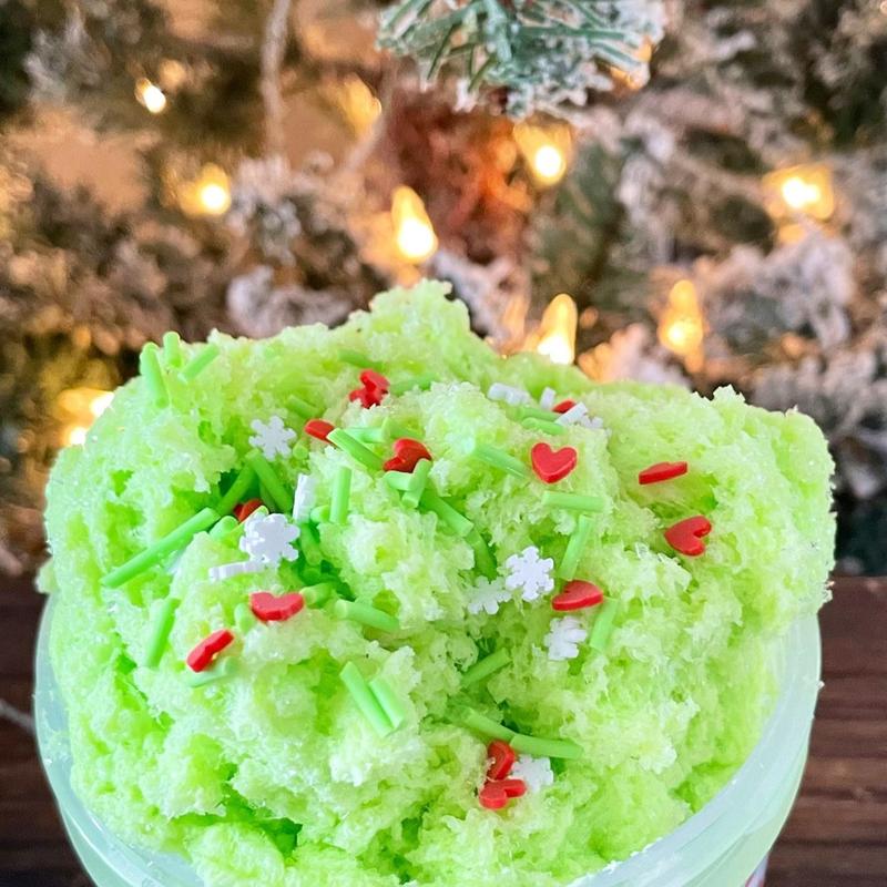 Whoville Holiday Slime - Christmas Slime His Heart Grew Three Sizes That Day - Cloud Cream Slime