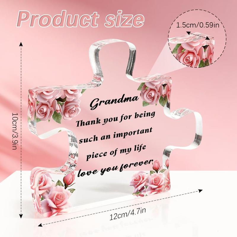 Grandma Gifts for Grandma for Grandmother Acrylic Puzzle Nana Gifts Best Grandma Grandma Birthday Gifts Great Grandma Gifts for Grandma Grandmom Nanny