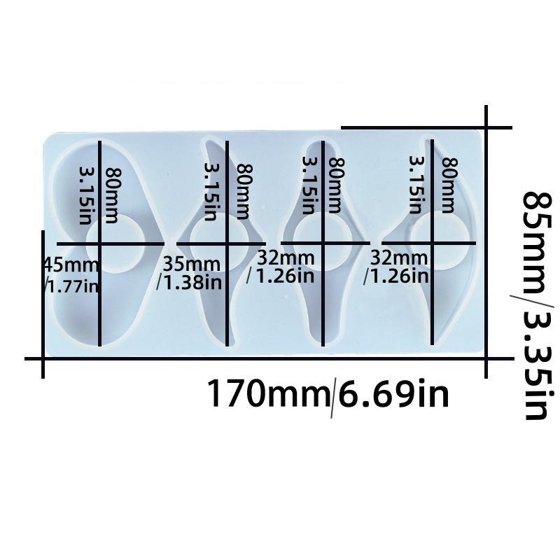 Silicone Bookmark Mold, 1 Count DIY Reading Aid Silicone Mold, Resin Bookmark Molds, Drop Glue Mold, DIY Clay Moulds