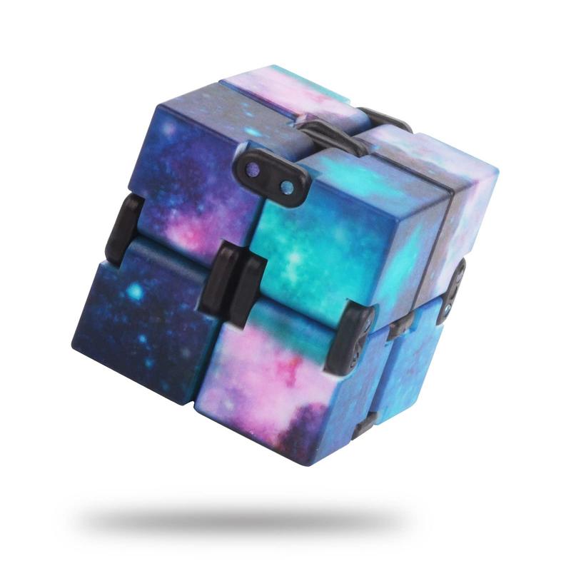 Fidget Infinity Cool Cube Toys, Hand Held Magic Cube Cool Stuff Gadgets Things Unique Birthday Gifts Boys Girls Kids Adults Stress Relief Sensory Toy Finger Christmas Stocking Stuff Gift Toys