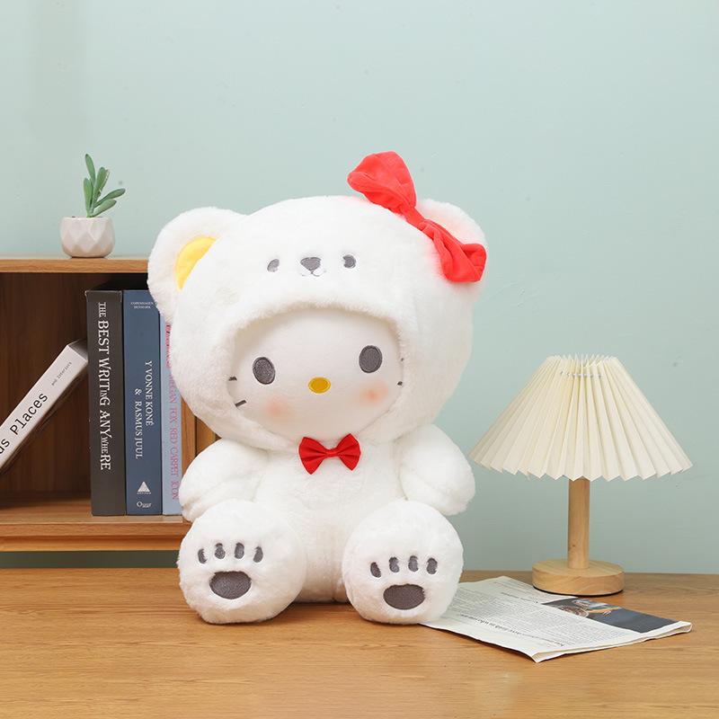 Cute Plushie Toys,Lovely Plushie Stuffed Animal, Anime Soft Plush Hugging Pillow, 9.8Inch(White cat)