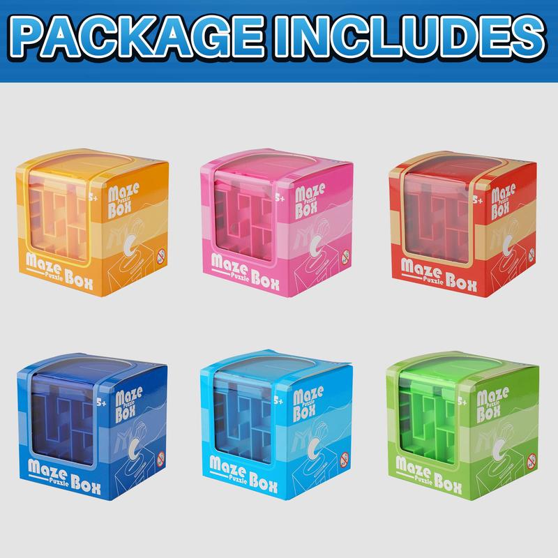 6 Pack Money Maze Puzzle Gift Boxes, A Fun Unique Way to Give Gifts for People You Love, Great for Kids and Adults