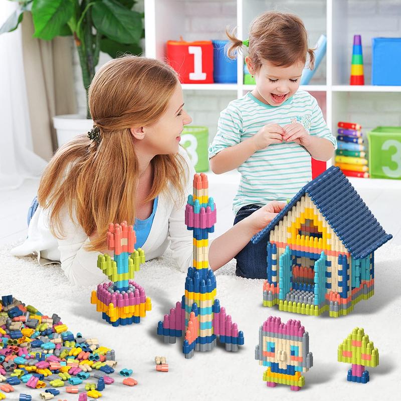 Kids 1120 count Building Blocks Set Educational STEM Building Toy, Construction Block Toys Set Learning Playset Kit for Boys Girls, Child Brain Development Preschool Kindergarten Toy Age 3+