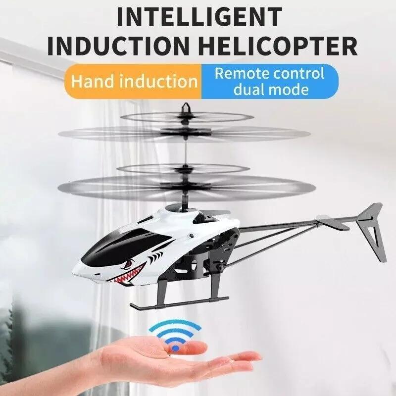 Remote Control Helicopter Mini Drone Rechargeable Aircraft Infrared Induction Toys For Kids video games latex free