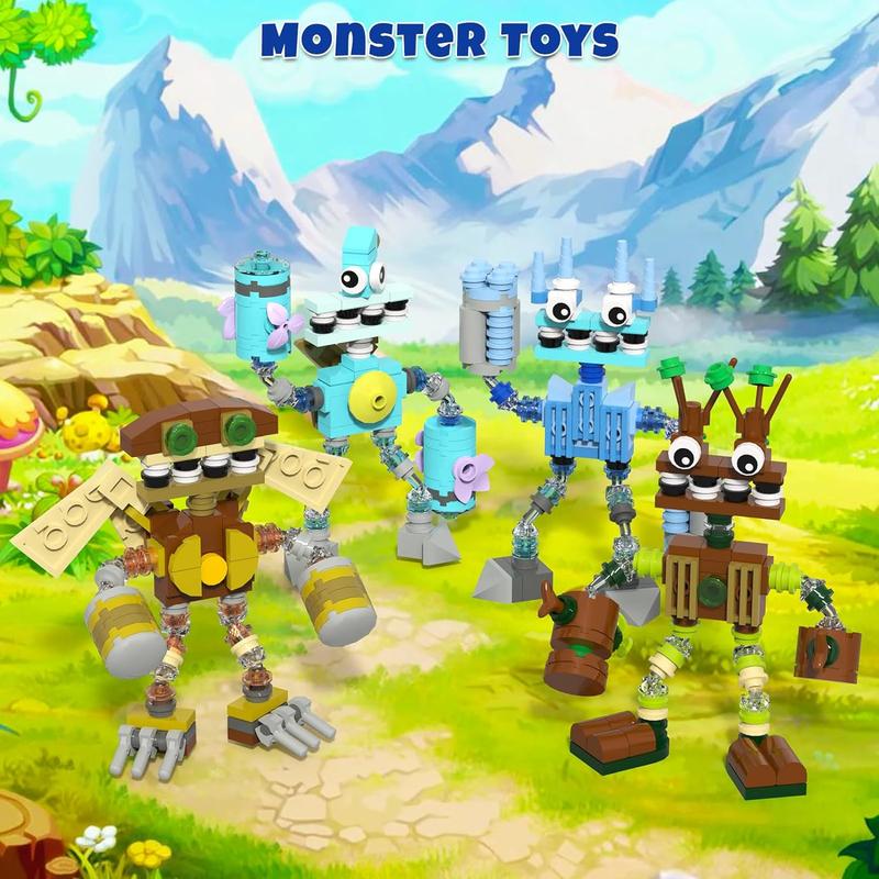 Tenhorses Singing Monsters Upgraded Building Blocks Toys Kit,Wubbox Toys Game Build and Display Model Toys,Christmas Birthday Gifts for Kids Adults Fans (388 Pcs)