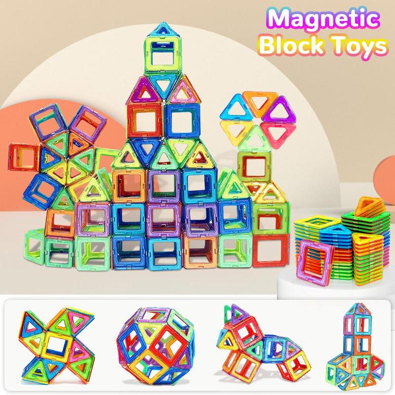 Magnetic Building Blocks Set, 32pcs 56pcs 84pcs set Educational Stem Toys, Birthday Gift Toys for 3+ Year Old Boys and Girls, Christmas Gift