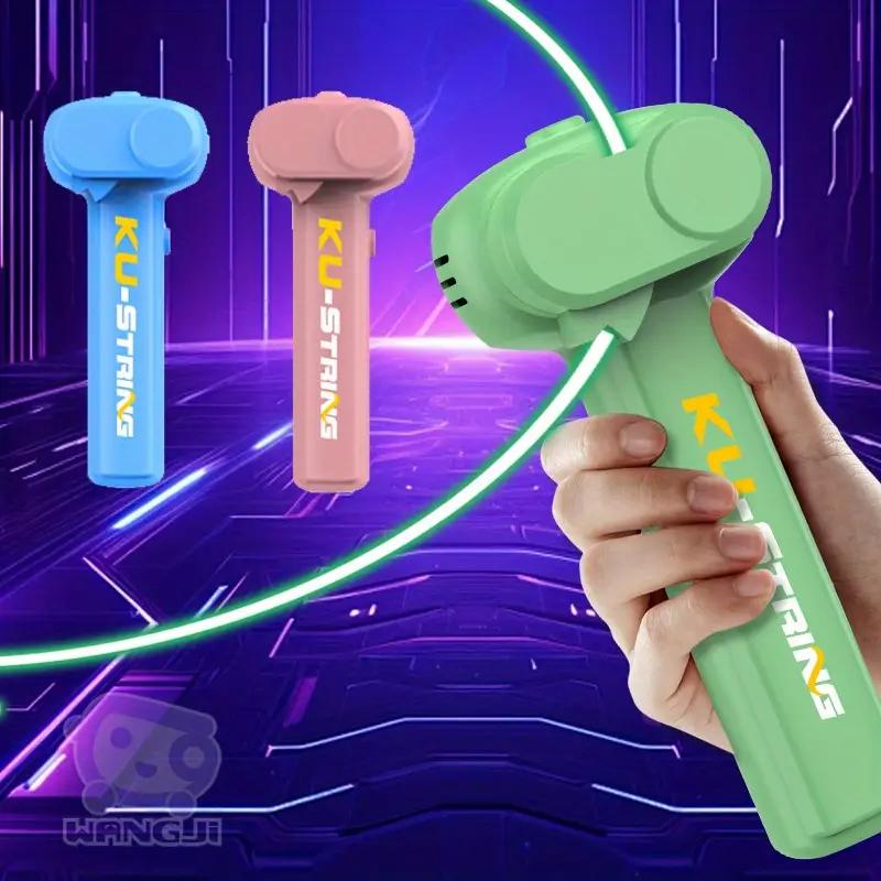 USB Rechargeable Electric Rope Launcher - Interactive Luminous Toy for Family Fun & Party Games, Perfect Christmas & Birthday Gift