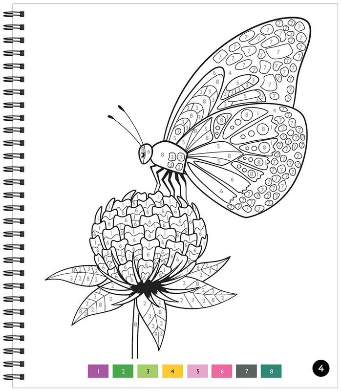 Brain Games - Color by Number: Butterflies