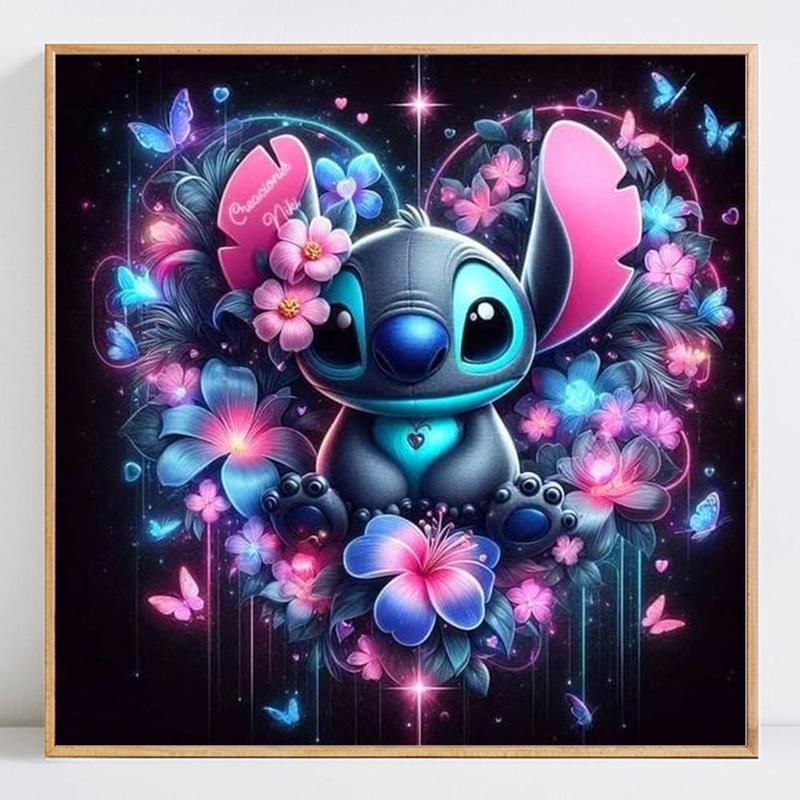 Cartoon Pattern DIY Diamond Arts Colorful Painting Kit without Frame, 5D Diamond Decor Painting by Numbers Kit, DIY Wall Art Decor