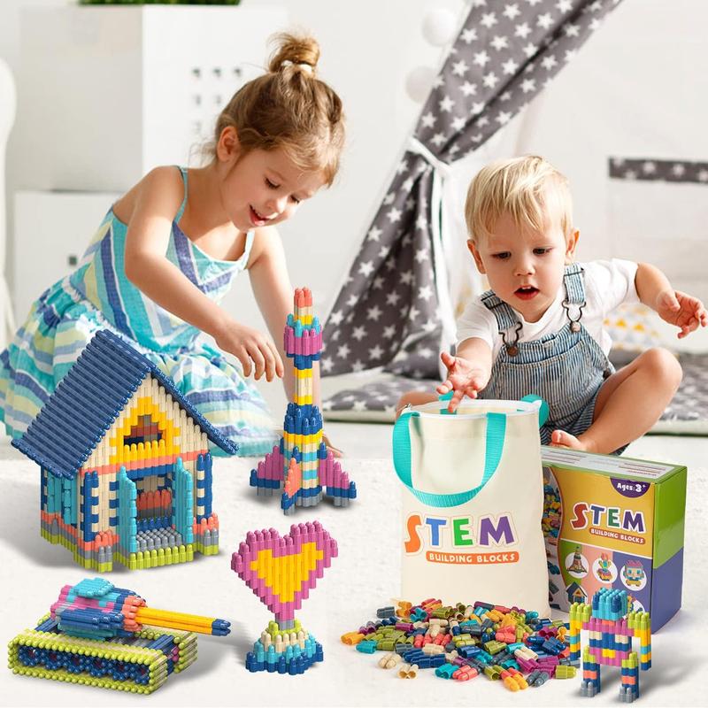 Kids 1120 count Building Blocks Set Educational STEM Building Toy, Construction Block Toys Set Learning Playset Kit for Boys Girls, Child Brain Development Preschool Kindergarten Toy Age 3+