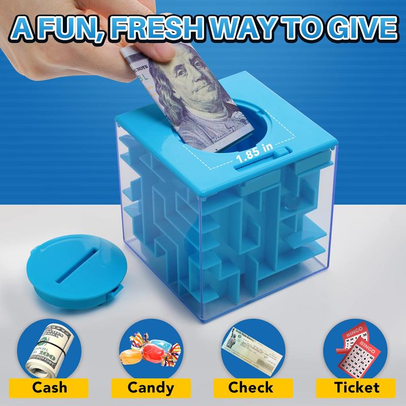 6 Pack Money Maze Puzzle Gift Boxes, A Fun Unique Way to Give Gifts for People You Love, Great for Kids and Adults