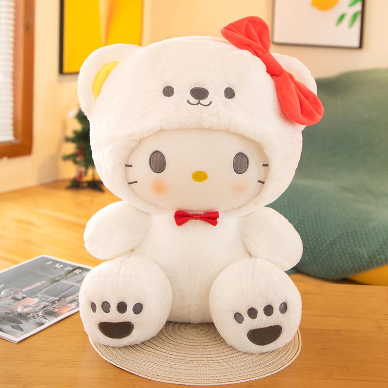 Cute Plushie Toys,Lovely Plushie Stuffed Animal, Anime Soft Plush Hugging Pillow, 9.8Inch(White cat)