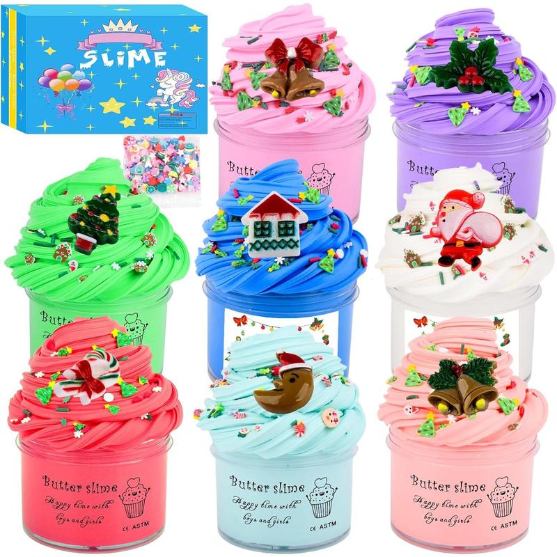 15 Pack Dual Color Butter Slime Kit,Soft&Non-Sticky,Birthday Gifts for Girls and Boys,Awesome Party Favors or Christmas Stocking Fillers