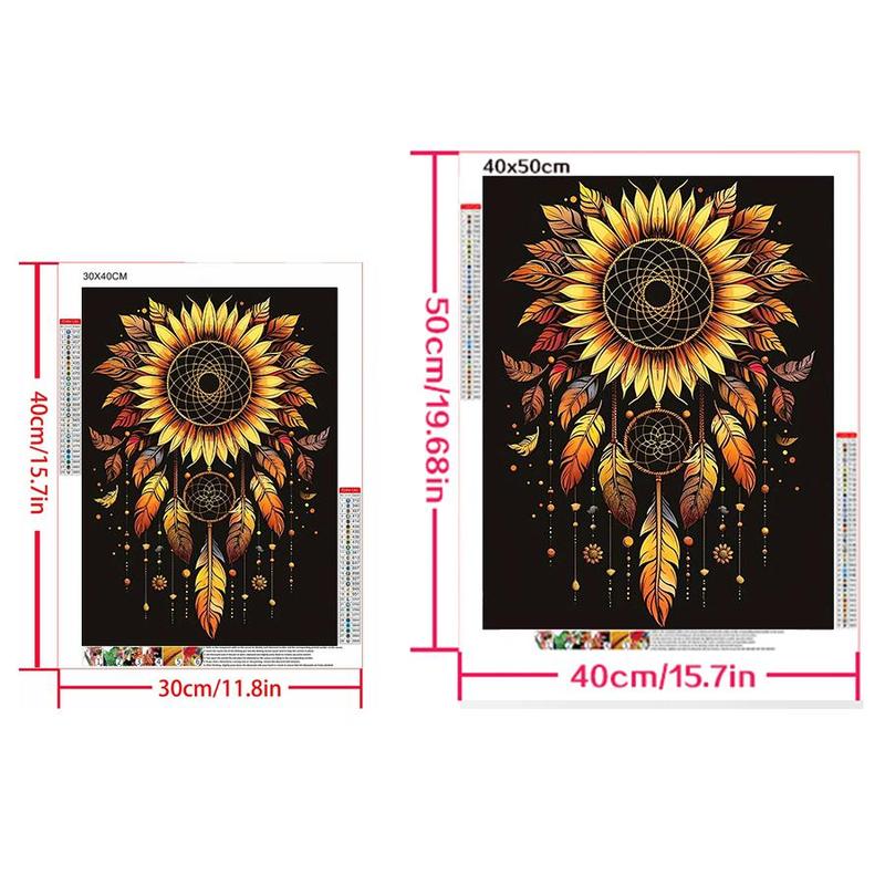 Sunflower Pattern DIY Diamond Arts Colorful Painting Kit without Frame, DIY 5D Diamond Arts Colorful Painting for Bedroom Wall Decor