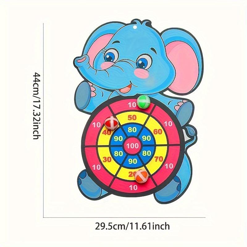 Children's Elephant Sticky Ball Board, Cartoon Pattern Ball Toy, Parent-Child Interactive Throwing Target Ball Toy, Indoor And Outdoor Safe Classic Board Game For Kids