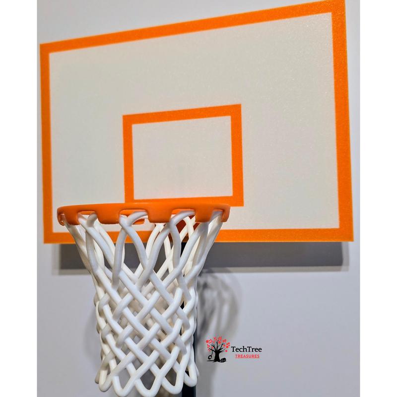 TechTree Treasures Tabletop Basketball Hoop with Ball Launcher and Ping-Pong Balls for Office Fun