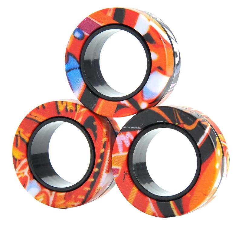 Fidget Spinner,3 Pcs Magnetic Rings Fidget Toy - Stress Relief Toy for Kids and Adults