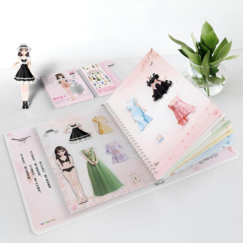 Magnetic Dress Up Paper Dolls for Girls Ages 4-7,Pretty Princess Game Paper Dolls Dress Up Toys for Nurturing Creativity and Imagination（Princess RuoTong）