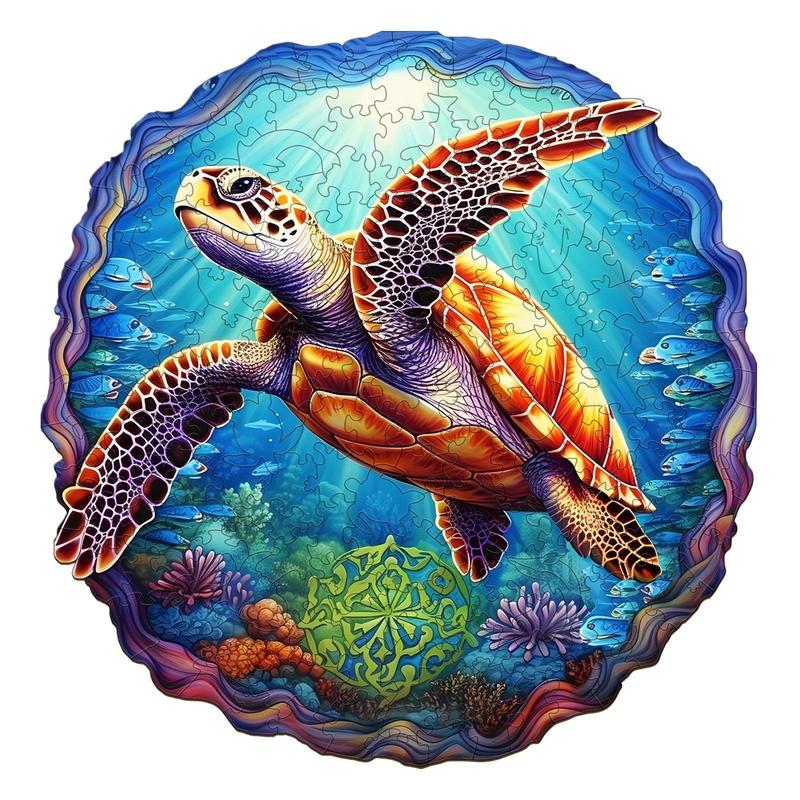 Deep Sea Turtles -1 Wooden Jigsaw Puzzle