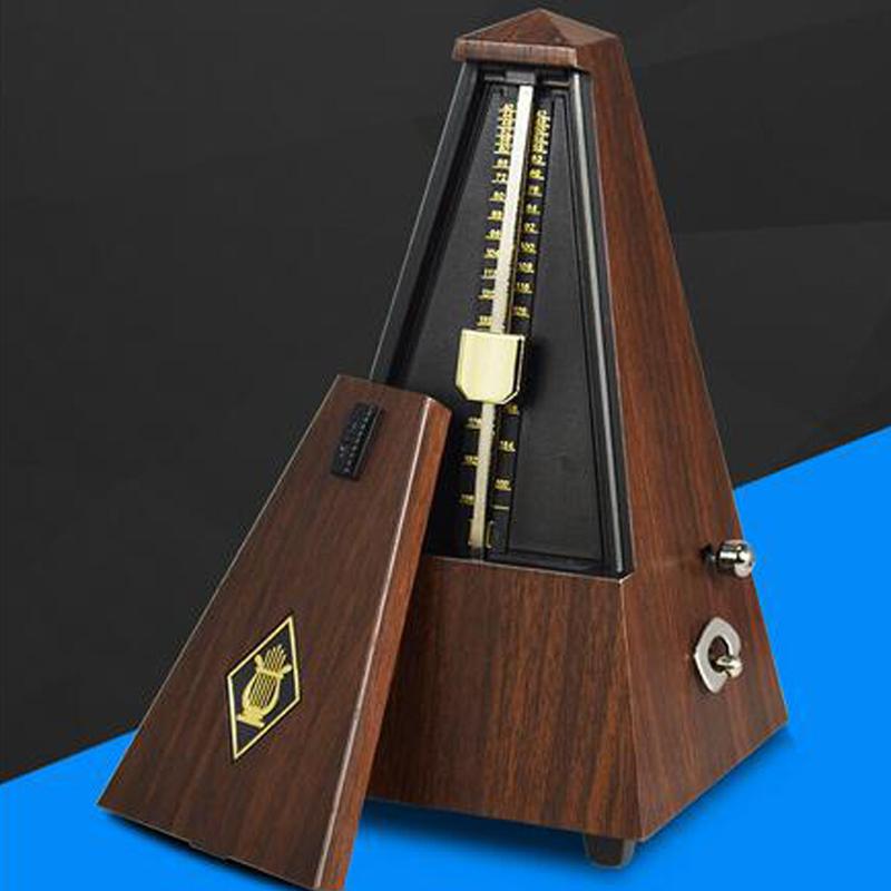 Antique Mechanical Metronome Tower Type Metronome Traditional Metronome for Piano Guitar Drums Violin Teak Color