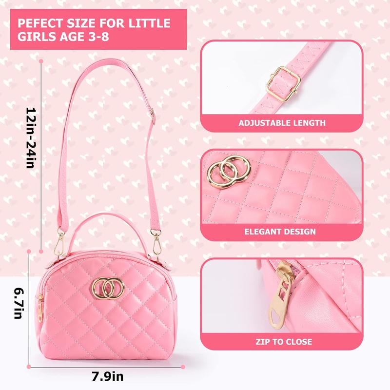 Christmas gift Toddler Purse for Little Girls, Pretend Play Makeup Kits for Girl Toys Age 4-5 3-5 4-6, Kids Purse with Accessories, Pink Princess Toys for 3 4 5 6 Year Old Girl Birthday Gifts